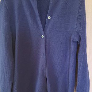 Sweater button down, Pandora Scotchxin, Pure Wool, Purple, Large